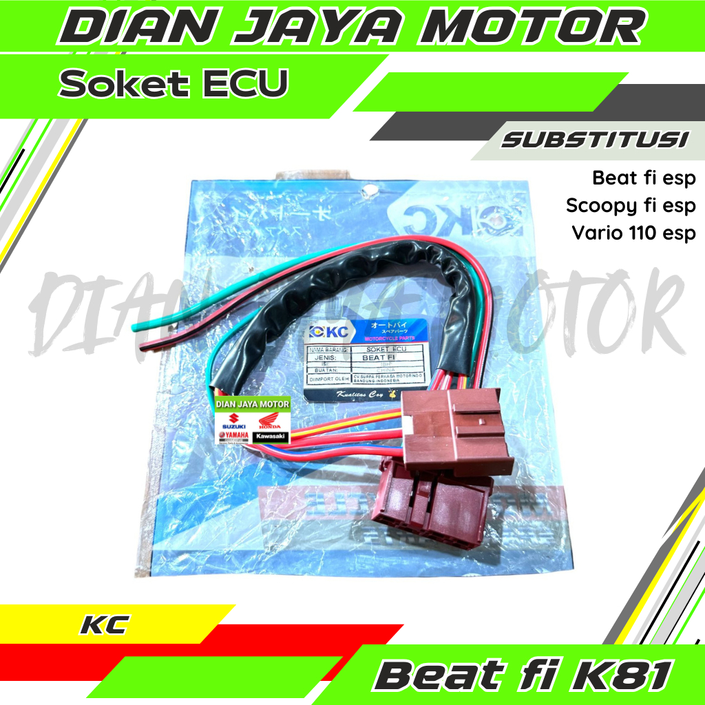 KC Soket ECU Beat esp K81 Beat pop Scoopy fi esp Vario 110 esp Beat fi starter halus K44