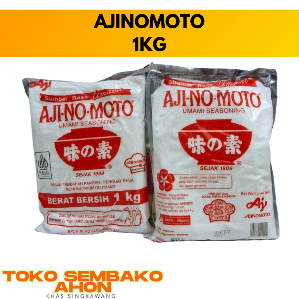 AJINOMOTO PENYEDAP RASA 1 KG / MICIN 1KG / Penyedap Ajinomoto 1Kg / Micin Masakan / Ajinomoto Besar 