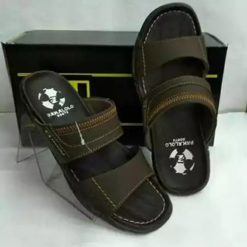 Sandal Kulit PAKALOLO  - Sandal Kulit Pria PAKALOLO TERBARU MODEL Slide