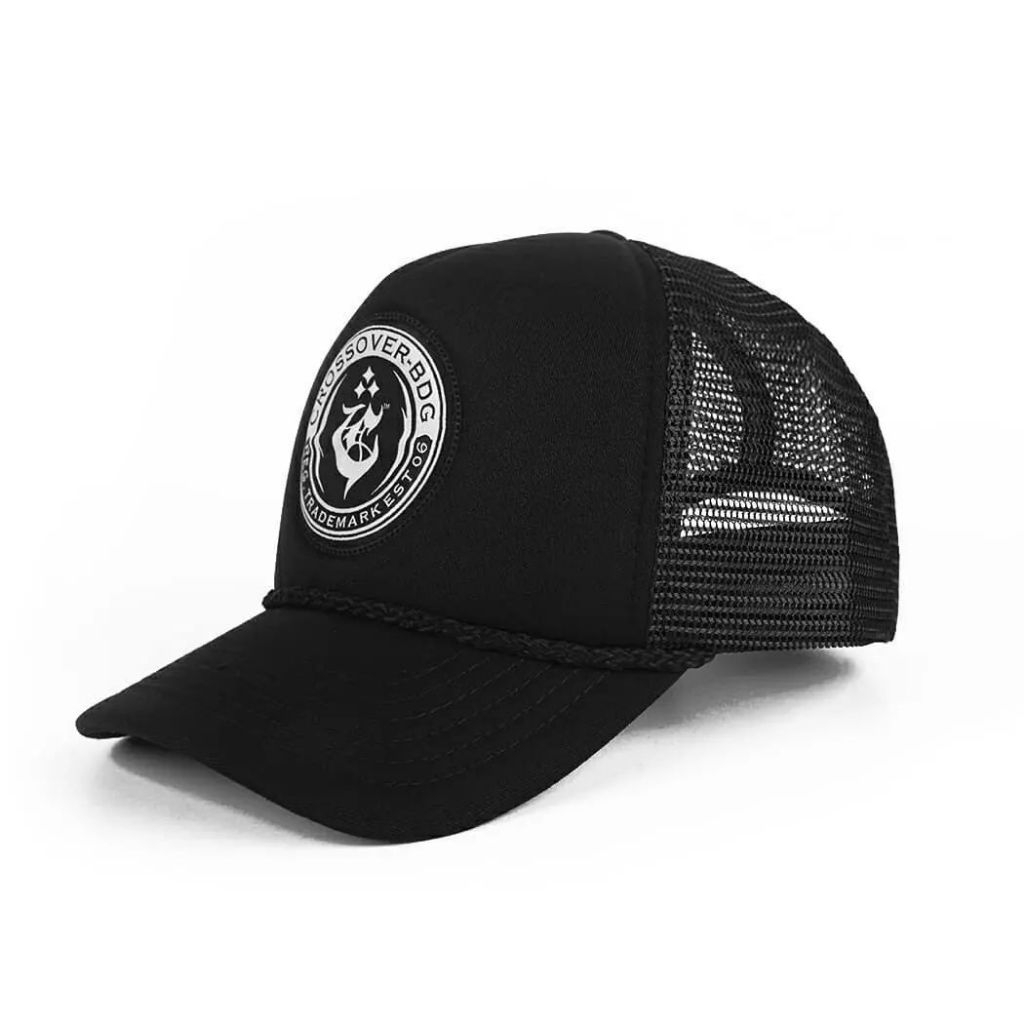 Topi Trucker Crossover Bdg Hitam Dom All Size