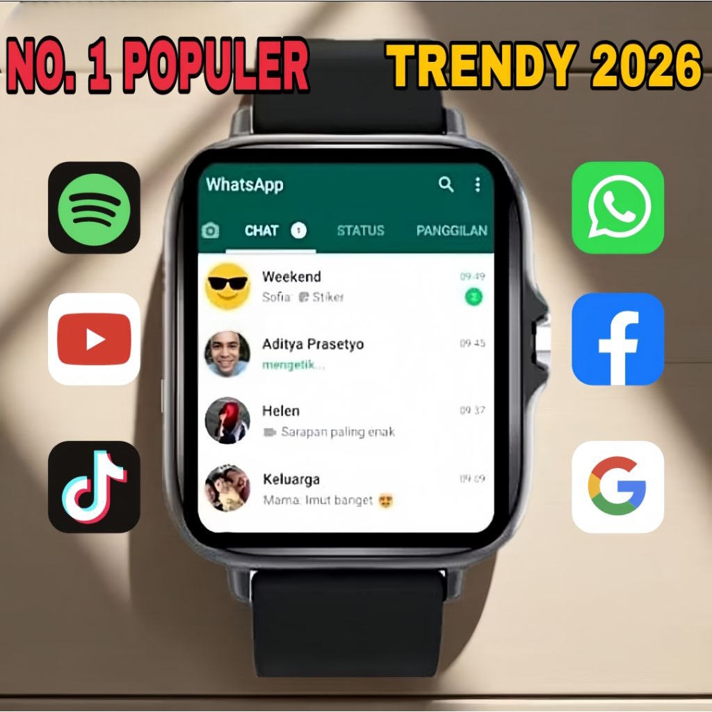COD, NO.1 JAM HP PINTAR ANDROID Smartwatch Pelacak Kebugaran Jam tangan aimo pria jam tangan smartwa