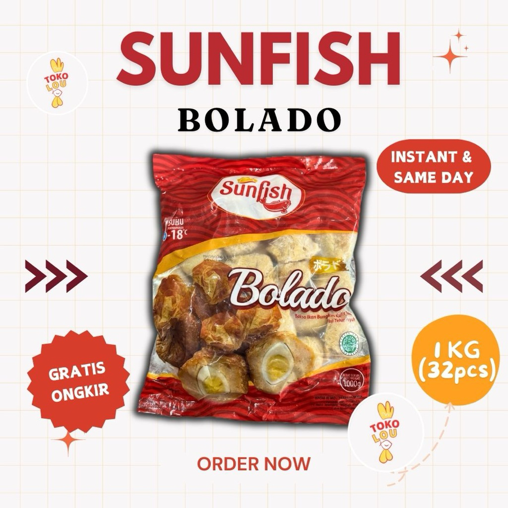 SUNFISH BOLADO 1kg | BAKSO IKAN BUNGKUS KULIT TAHU ISI TELUR PUYUH 1000gr EKADO
