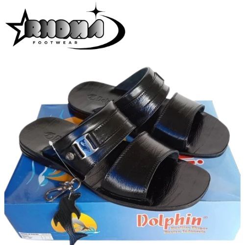 Sandal Dolphin Slide Pria D-25 Kulit Asli 100% Original Sandal Berkualitas Premium