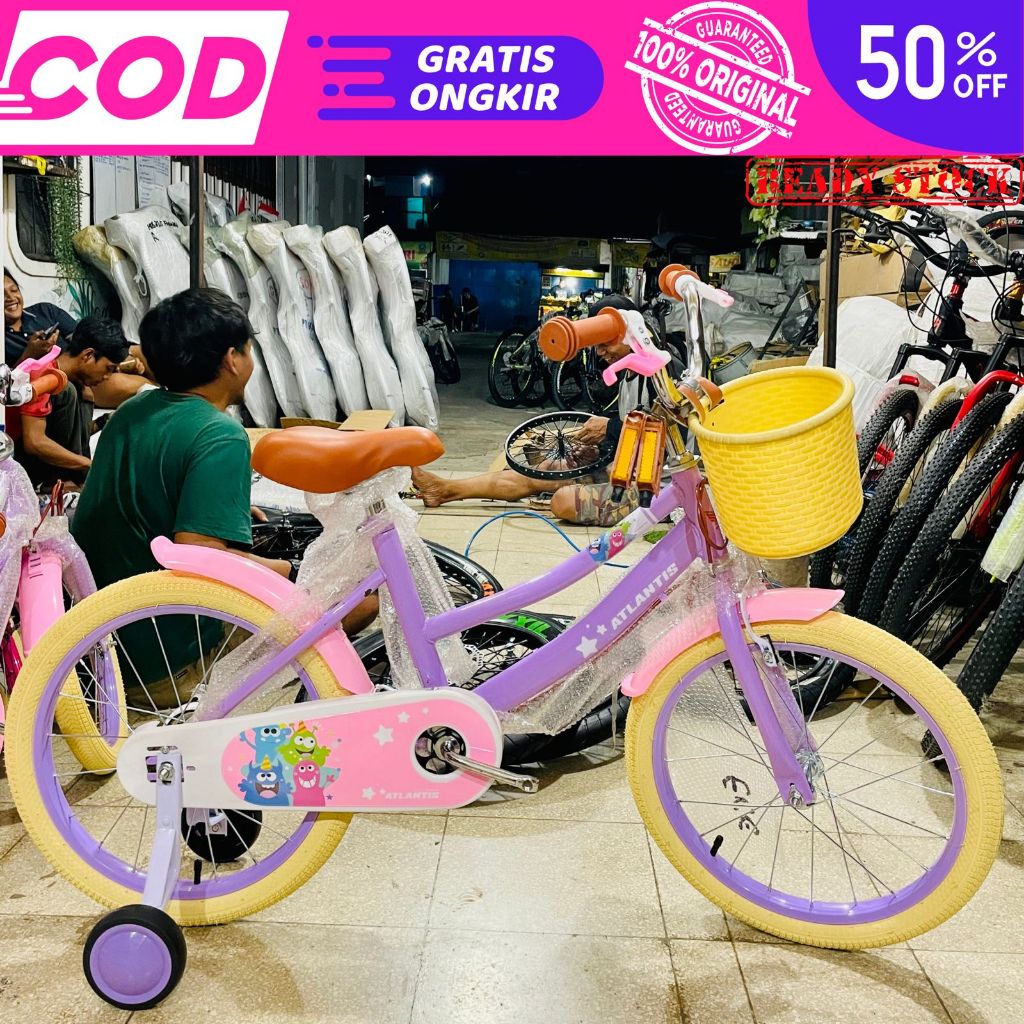 SEPEDA ANAK CEWE ATLANTIS CLASSIC (BY : ATLANTIS) SIZE 12/16/18 INCH