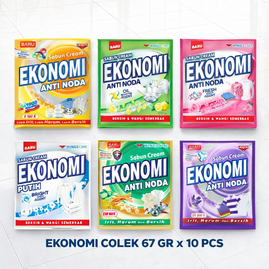 10 PCS Ekonomi Sabun Cream 67GR Anti Noda Sabun Cuci Piring & Pakaian / Sabun Colek 1000