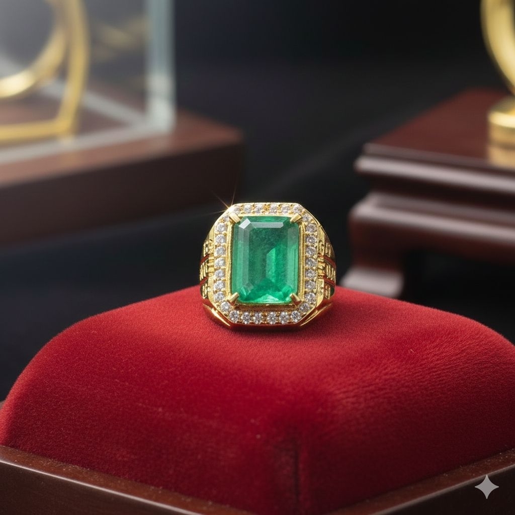 CINCIN BATU ZAMRUD / CINCIN PRIA / MEWAH DAN ELEGAN