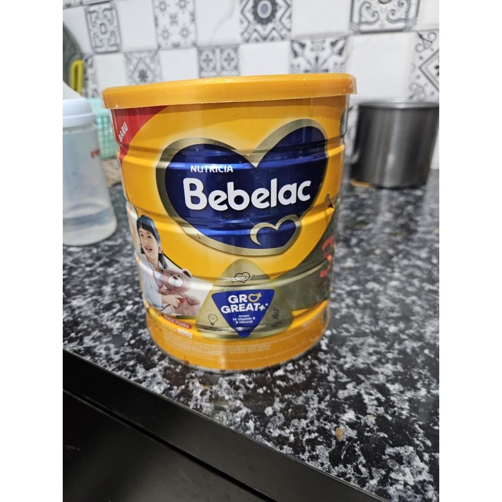 wadah kaleng susu nutricia bebelac 800 gram