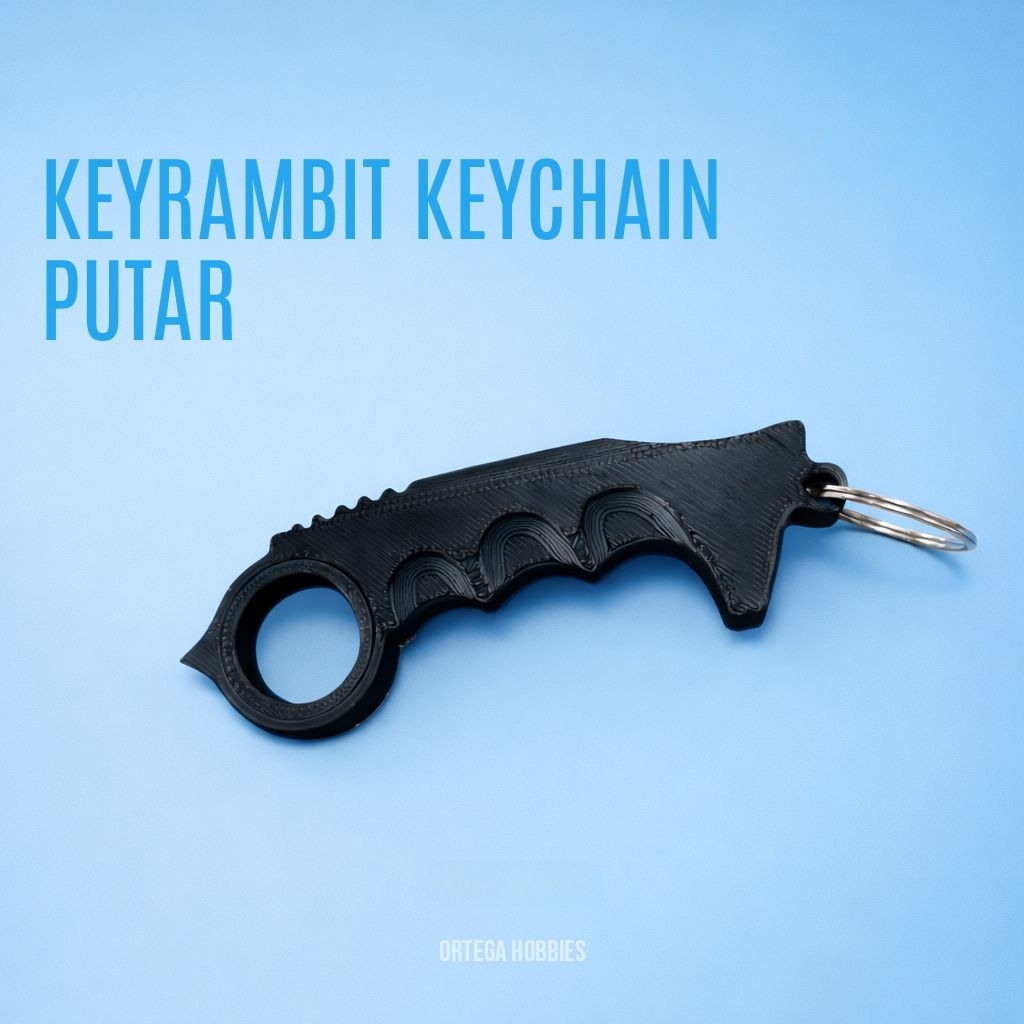 Keychain Karambit Putar Gantungan Kunci Karambit