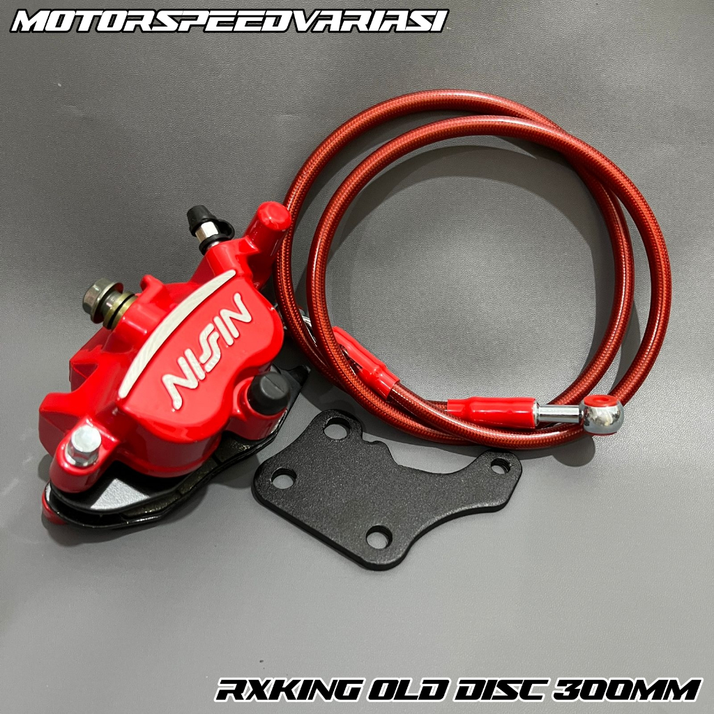 Kaliper rx king old new kaliper ns sb rcb 2piston plus breket kaliper untuk piringan lebar 300mm rx 