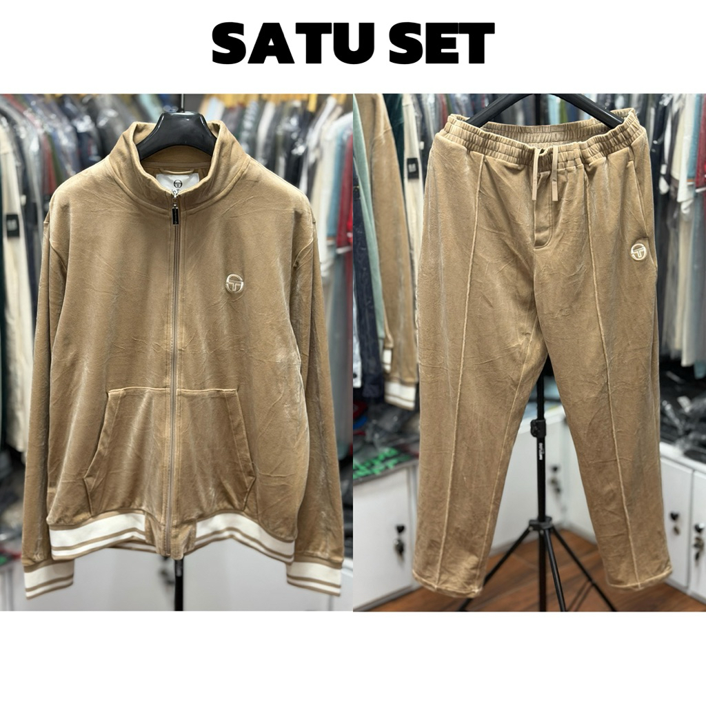 Tracktop Set Sergio Tacchini Viaggioa Humus  Brand New Without Tags  100% Original  Size : XL ( 72 X