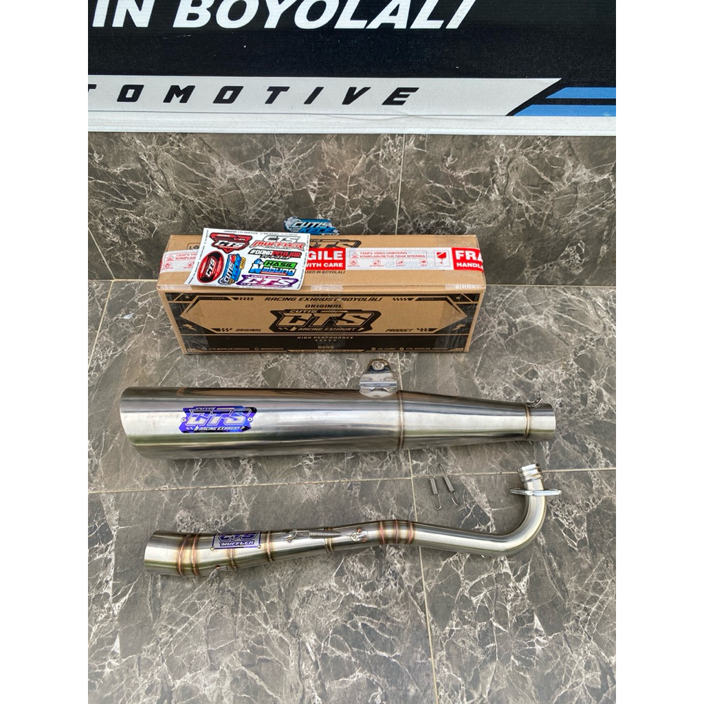 KNALPOT CTS MODEL WAVE SARINGAN SPIRAL PNP KHARISMA SUPRA X 125 ASTREA GRAND DLL