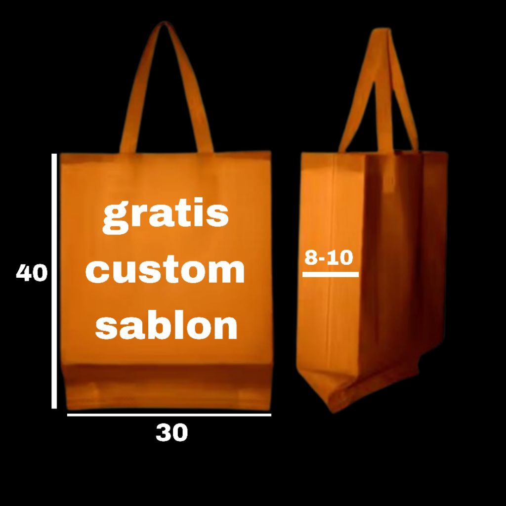 TAS SPUNBOND SABLON CUSTOM 30X40 LIPAT SAMPING