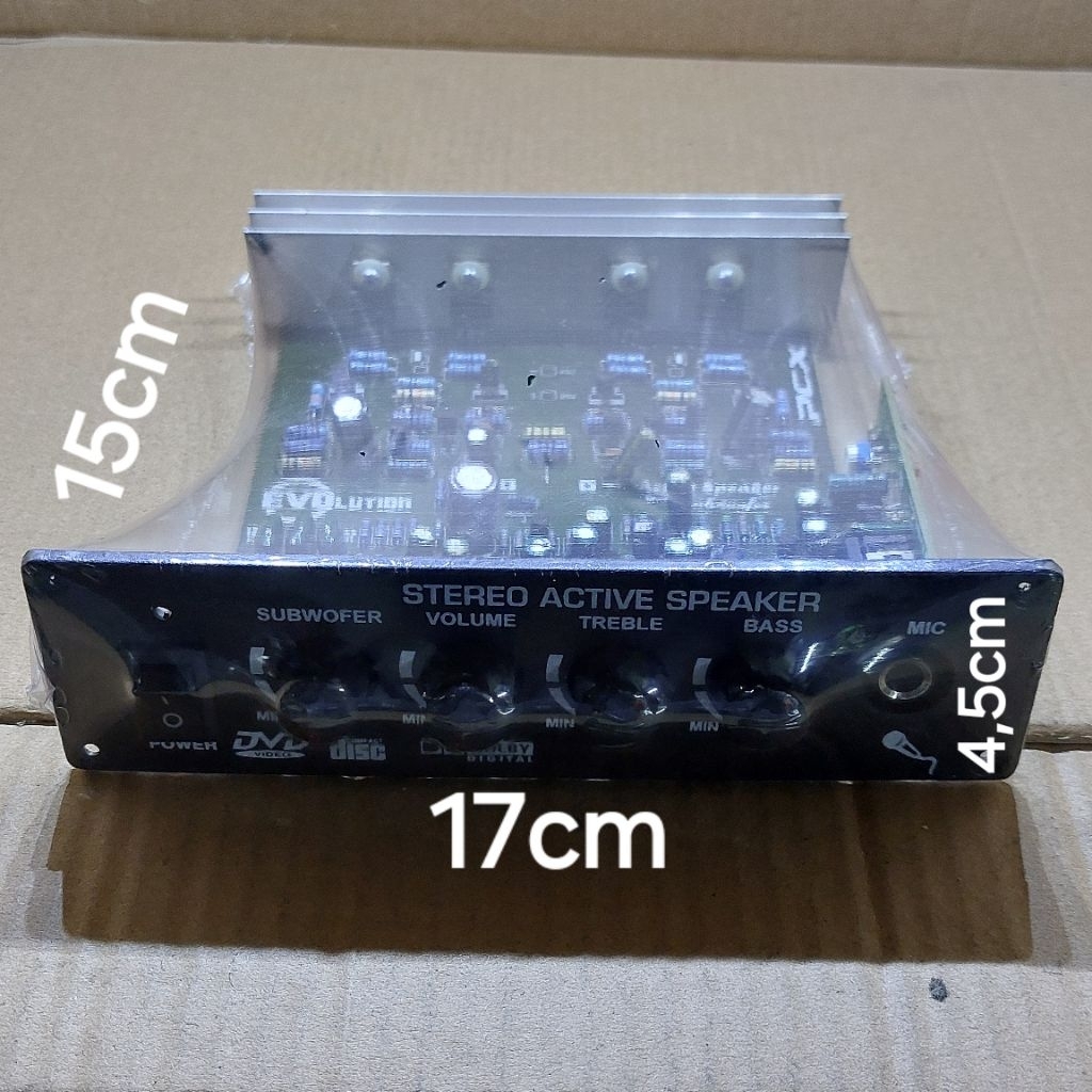 kit amplifier speaker aktif plus subwoofer stereo 125watt