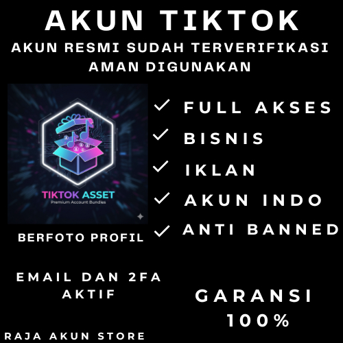 PAKET AKUN TIKTOK SIAP LIVE – FOLLOWERS 2K+–7K+ – 2FA AKTIF & BERGARANSI