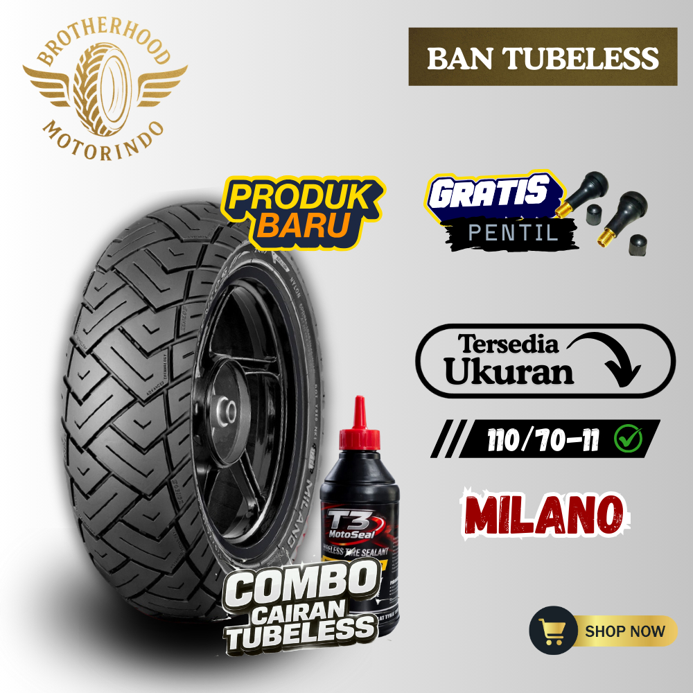 BAN ZENEOS MILANO RING 11 TUBELESS (110/70-11 / 110 70 11) BAN MOTOR RING 10 ZENEOS / BAN ZENEOS VES