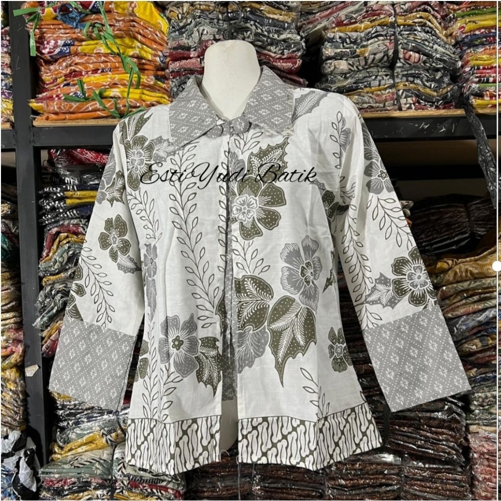 BIG SALE BLUS BATIK ATASAN WANITA BLOUSE BATIK MODERN STYLE BLOUSE BATIK WANITA BAJU BLUS WANITA