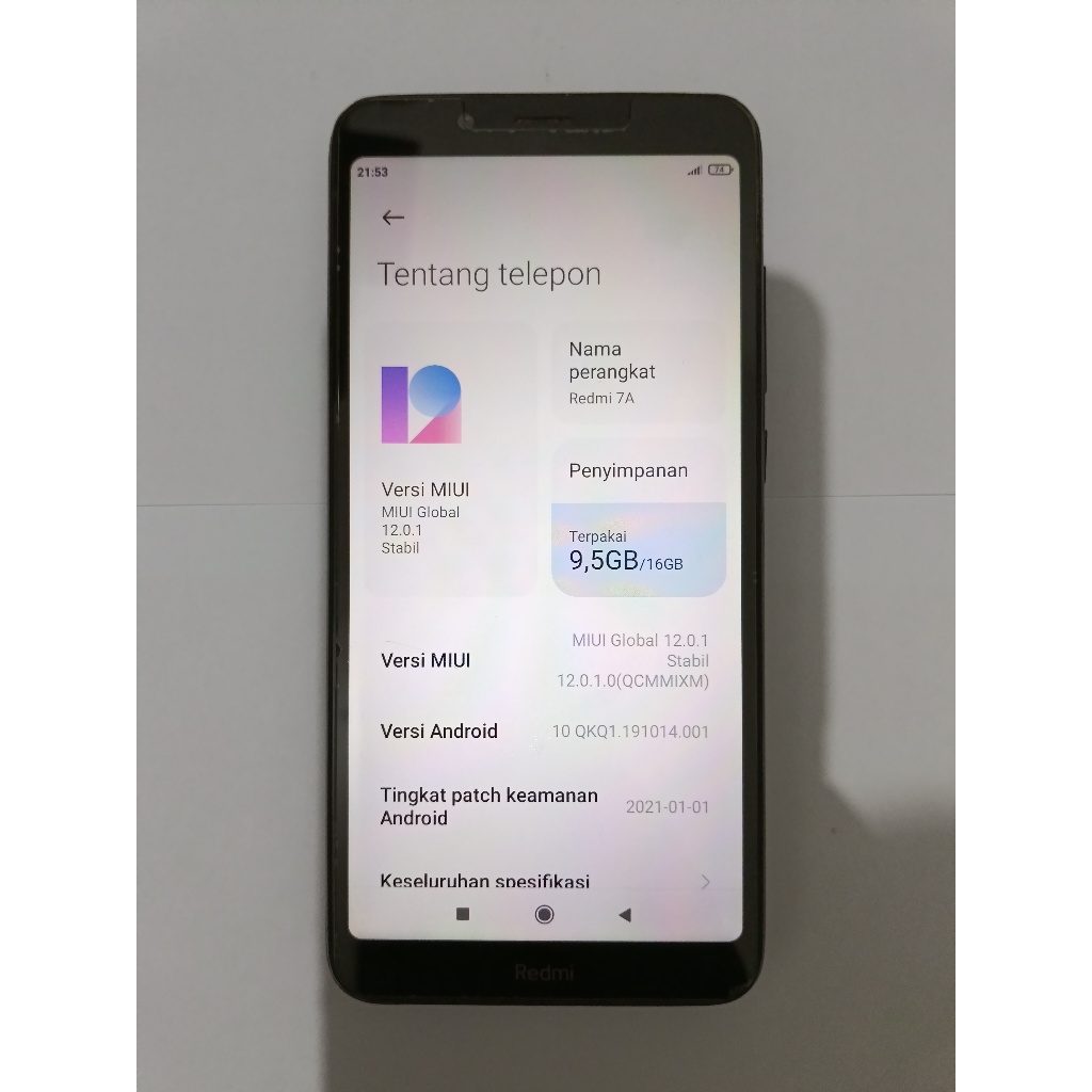 Xiaomi Redmi Note 7a 3/32Gb Handphone Second Garansi