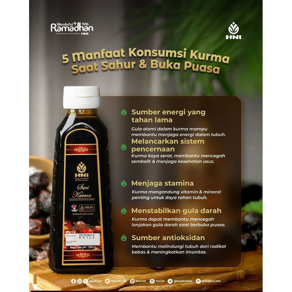 Produk asli dari HNI Sari kurma