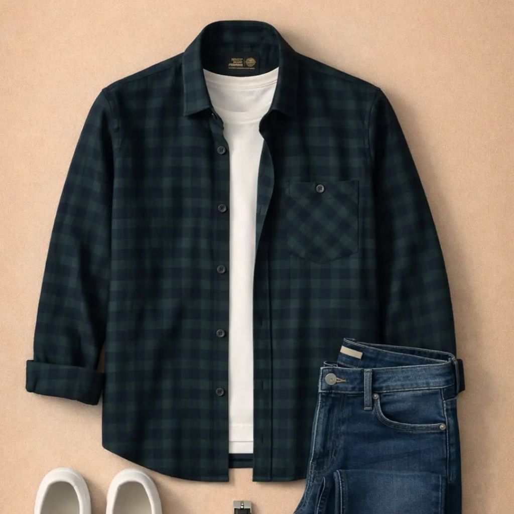 Male Be Rock Kemeja Flanel Brown Grey Elegant Best Seller / flanel/hem pria/ flanel pria/ kemeja fla