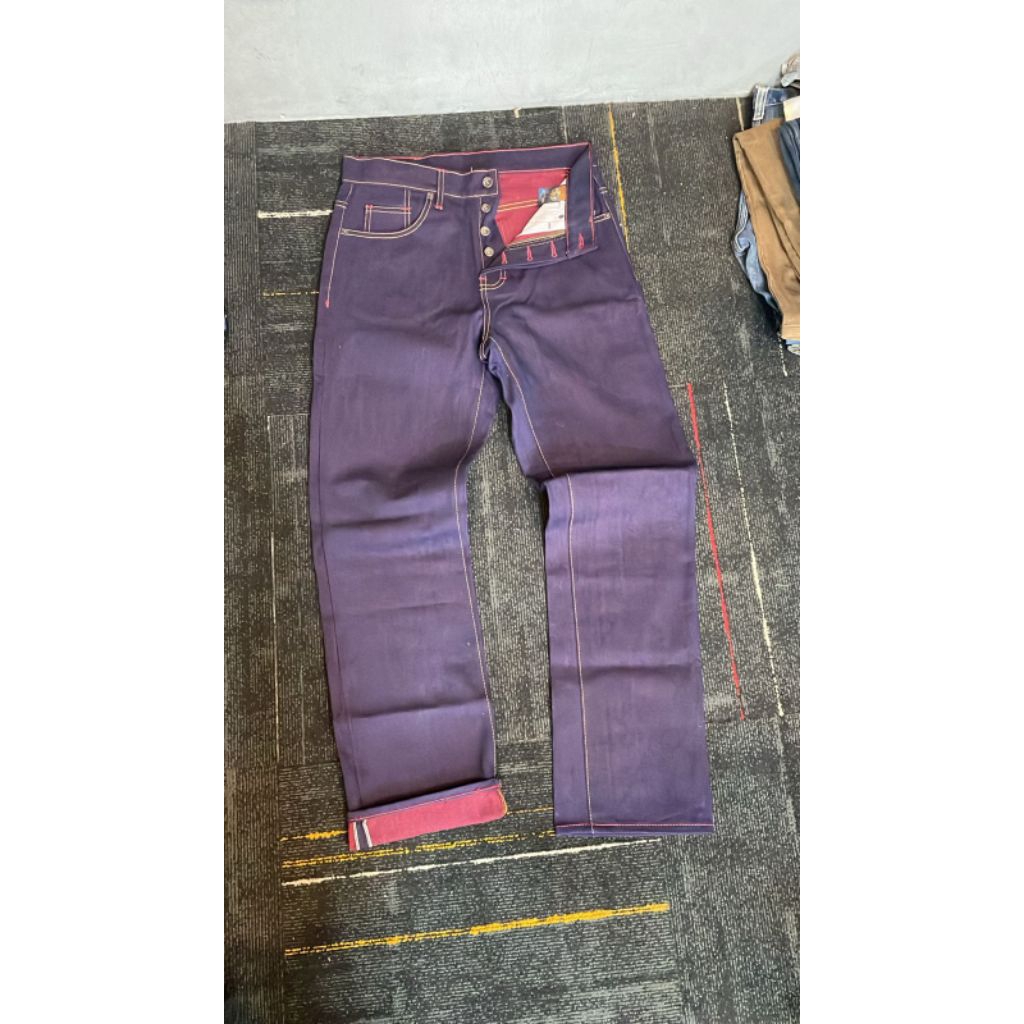 Celana Denim Selvedge Pria Premium Raw Midfielder Denim