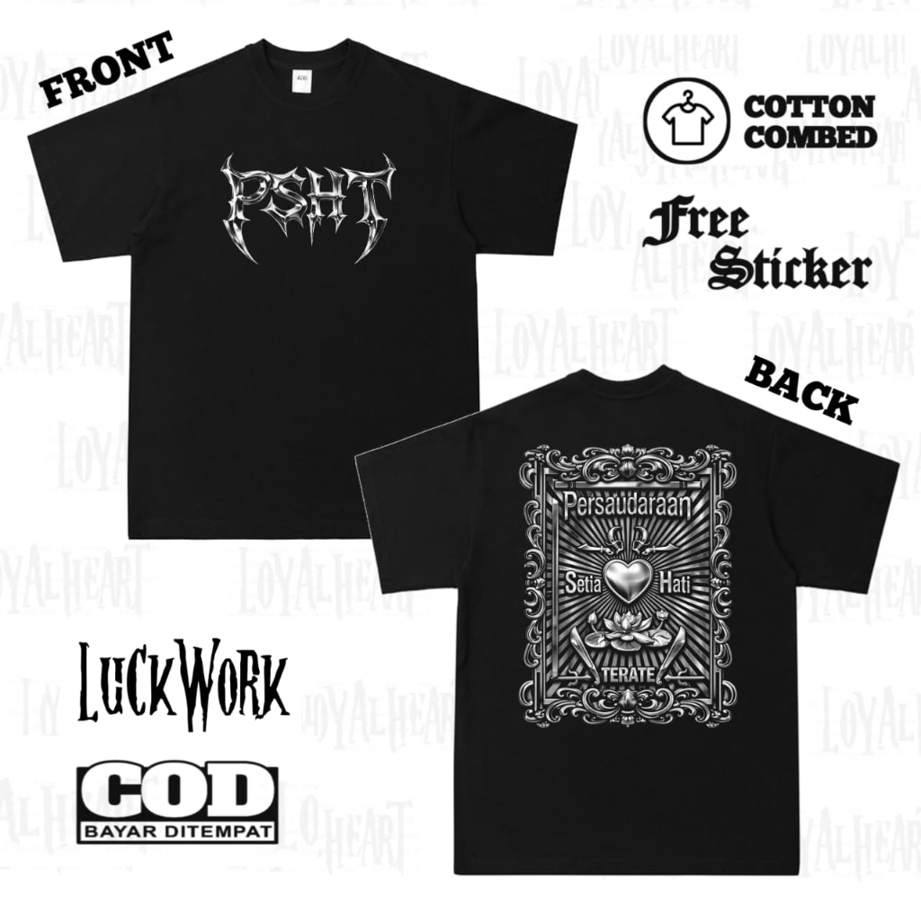 Kaos Psht Lambang Style Metal - Kaos Psht Lambang Free Stiker - Kaos Psht