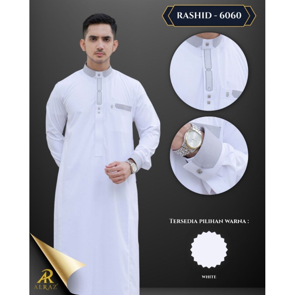 (( ALRAZ TERBARU )) JUBAH PUTIH LEBARAN TAHUN INI (COD GAMIS TERBARU ALRAZ WARNA PUTIH BERSIH) GAMIS