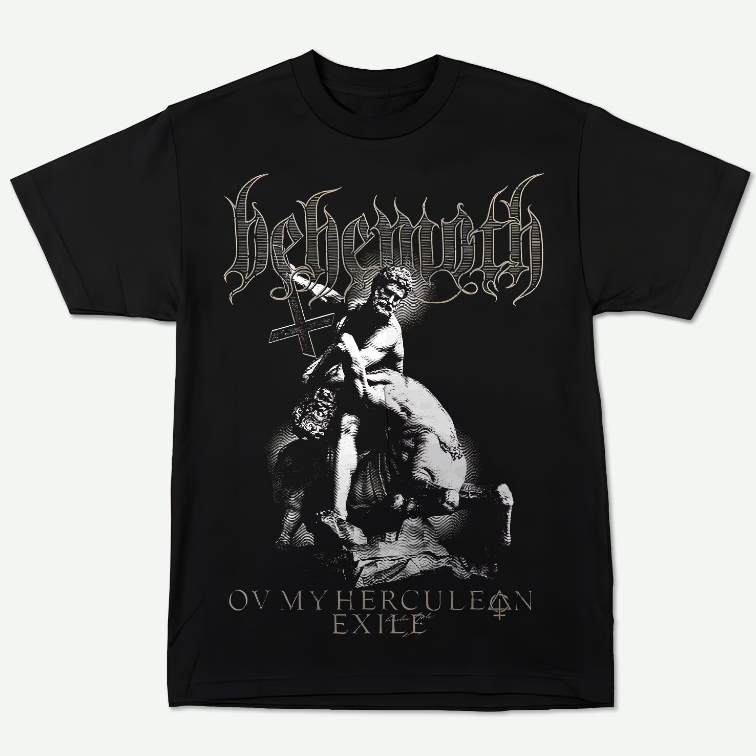 Kaos BEHEMOTH - EXILE Hitam Katun 24S M-XXL BOOTLEG SON OF SOUND