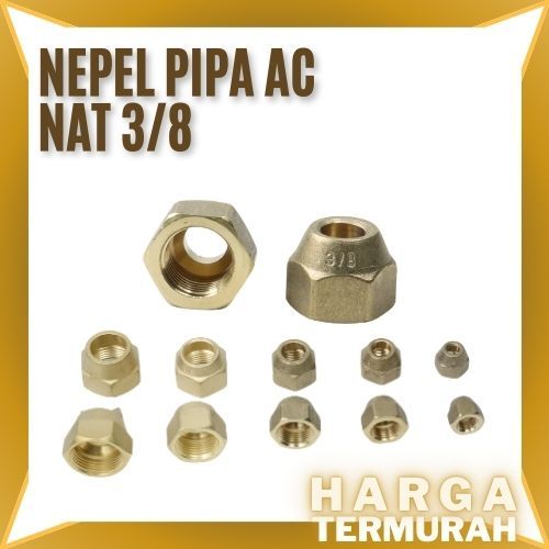 NUT NEPEL AC 3/8 | DOUBLE NEPEL | NAT NEPEL PIPA AC | NAT AC | NEPEL AC 1/2PK - 5OK I DOBEL NEPEL AC