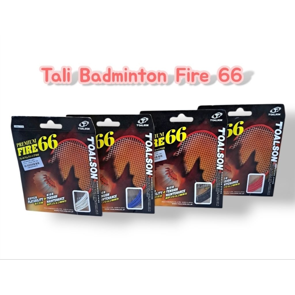 Senar Raket Toalson / Senar Badminton Toalson / Tali Raket Toalson Premium Fire 66 Original Japan