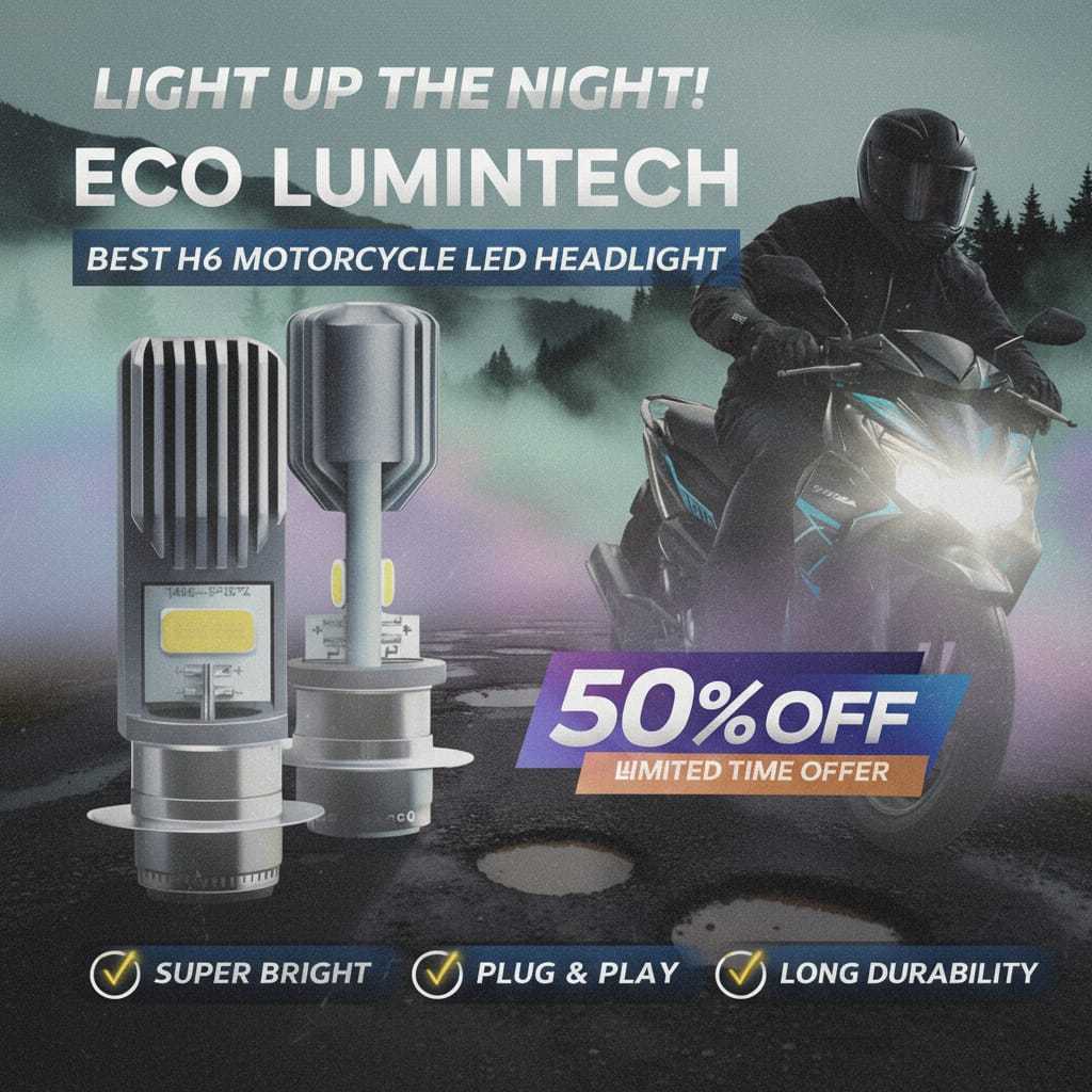 Lampu LED Motor H6 Cocok Ojek Online - Terang Fokus - ECO LUMINTECH