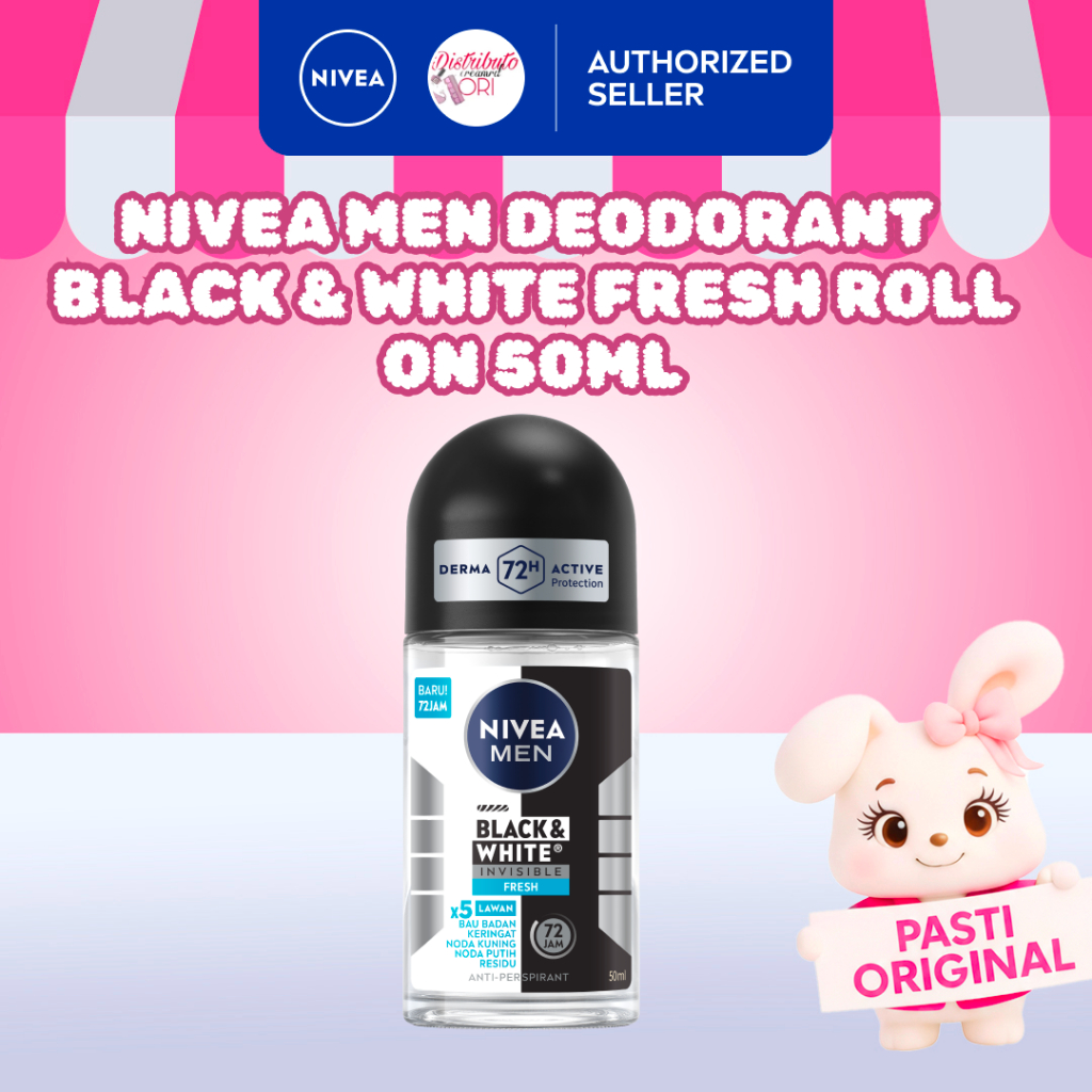 Nivea Men Black & White Invisible Fresh Deodorant 50 mL Roll On