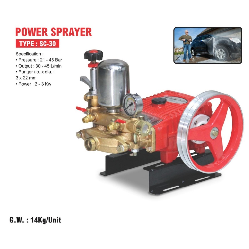 Mesin Pompa Doorsmeer / Power Sprayer 30 / Alat Cuci Motor Mobil / Pompa Steam SC30
