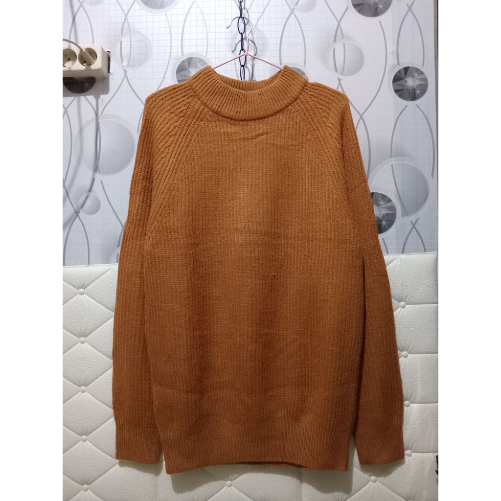 Sweater rajut by topten warna coklat bata