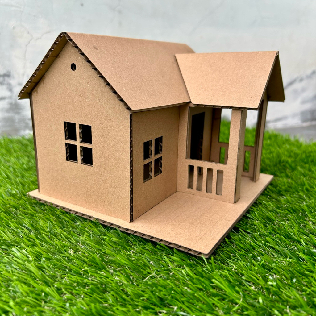 Prakarya Miniatur Rumah Dari Kardus Maket minaitur rumah kardus