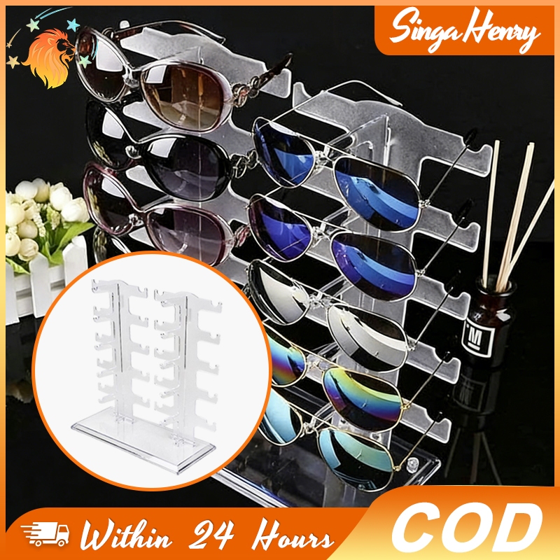 Rak Kacamata Bening Display Dudukan Kacamata Hitam & Surya Rak Display Knock Down Display Kacamata