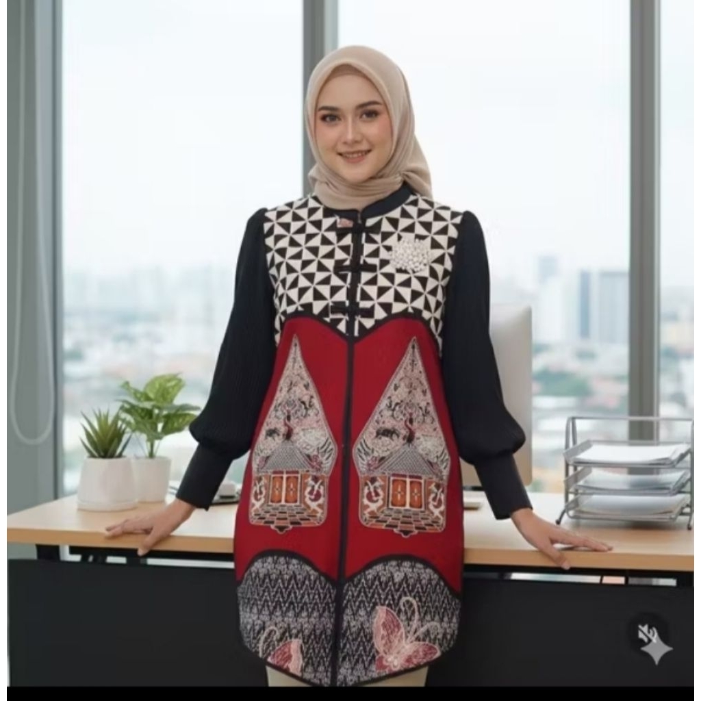 blus batik premium mix plisket premium