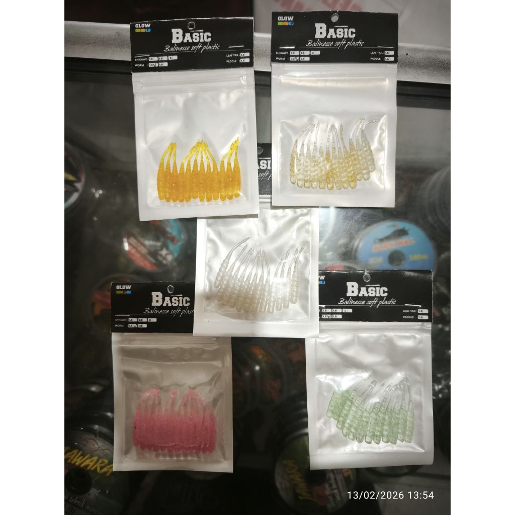 Softlure  Shikawe Basic Model Worm Softlure Ajing GID 3.5cm