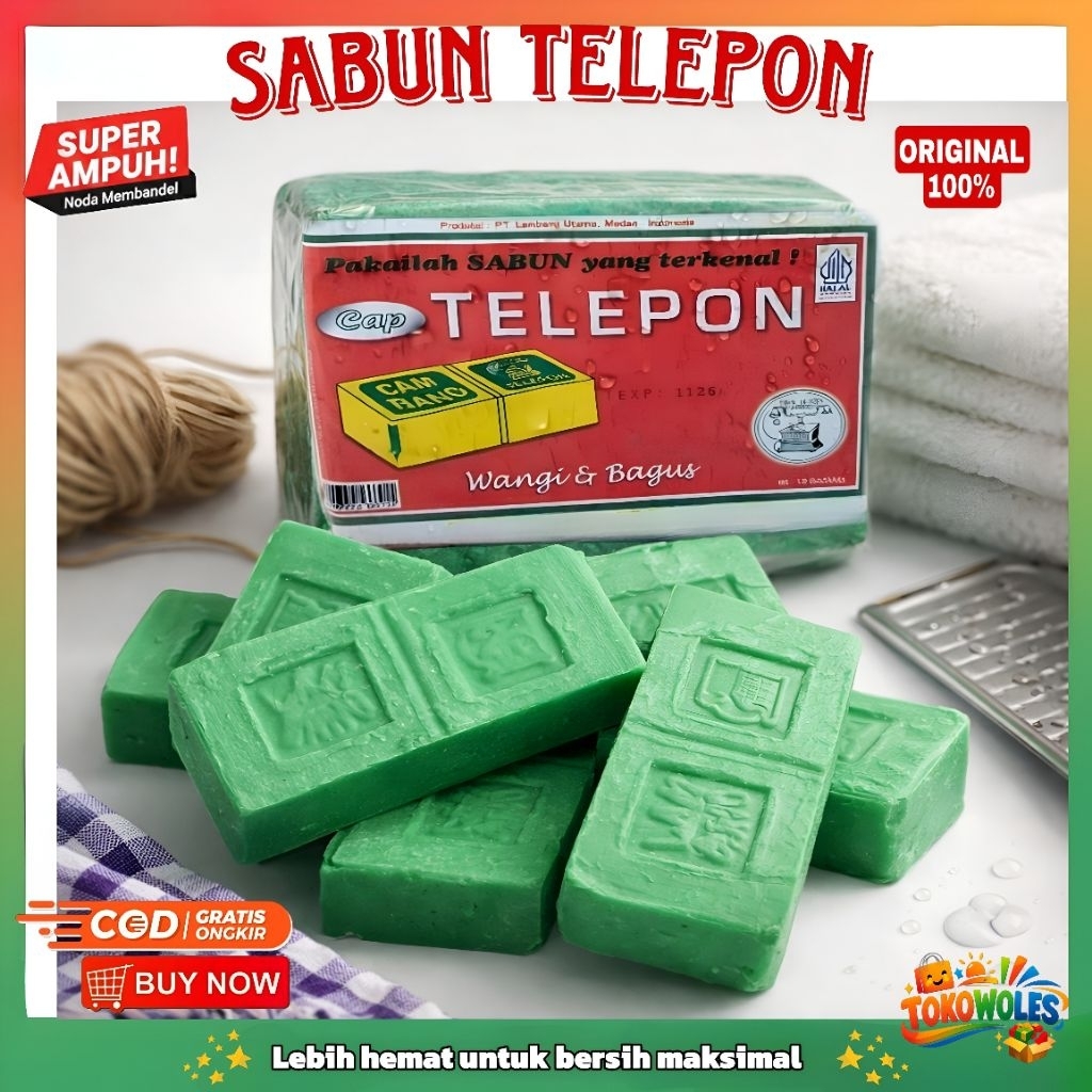 Sabun Telepon Original Hemat 5pcs-6pcs - Sabun Batang Cuci Baju Efektif  Hilangkan Noda Membandel