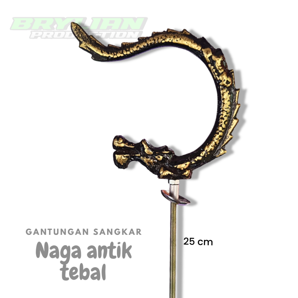 GANTUNGAN SANGKAR MOTIF NAGA UNTUK SANGKAR KUTUT,KOTAK,CUNGKOK,MURAI,DLL