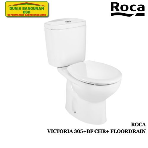 ROCA VICTORIA 305 Kloset Duduk ROCA Free Jet Shower / Free T Connector / Free Floor Drain / Toilet D