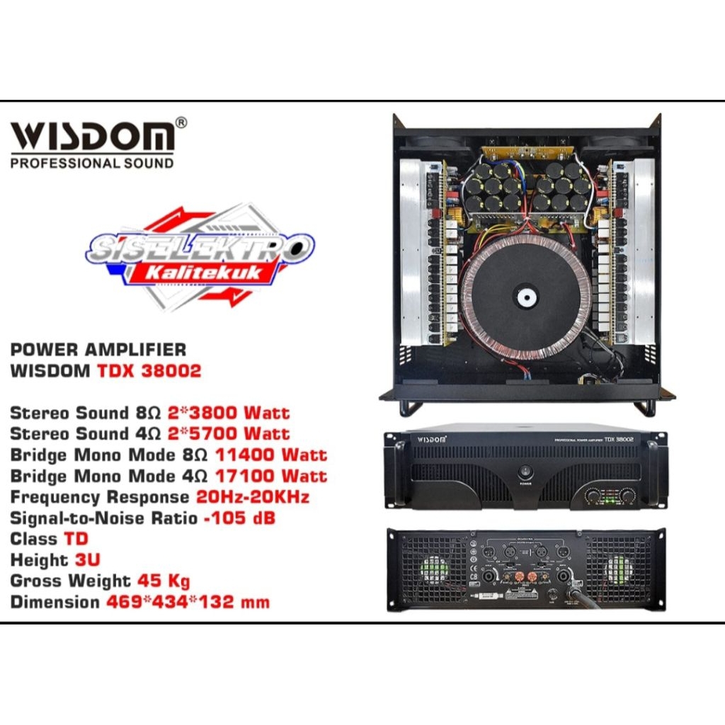 power amplifier wisdom tdx 38002 power wisdom tdx38002