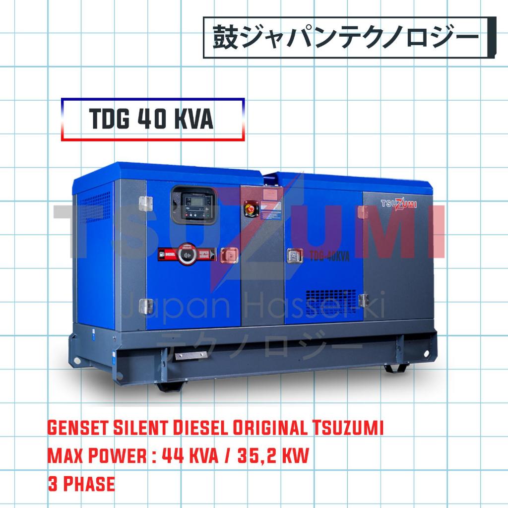 Genset 40 kVA Silent Solar 3 Phase Japan Technology TDG40KVA TSUZUMI
