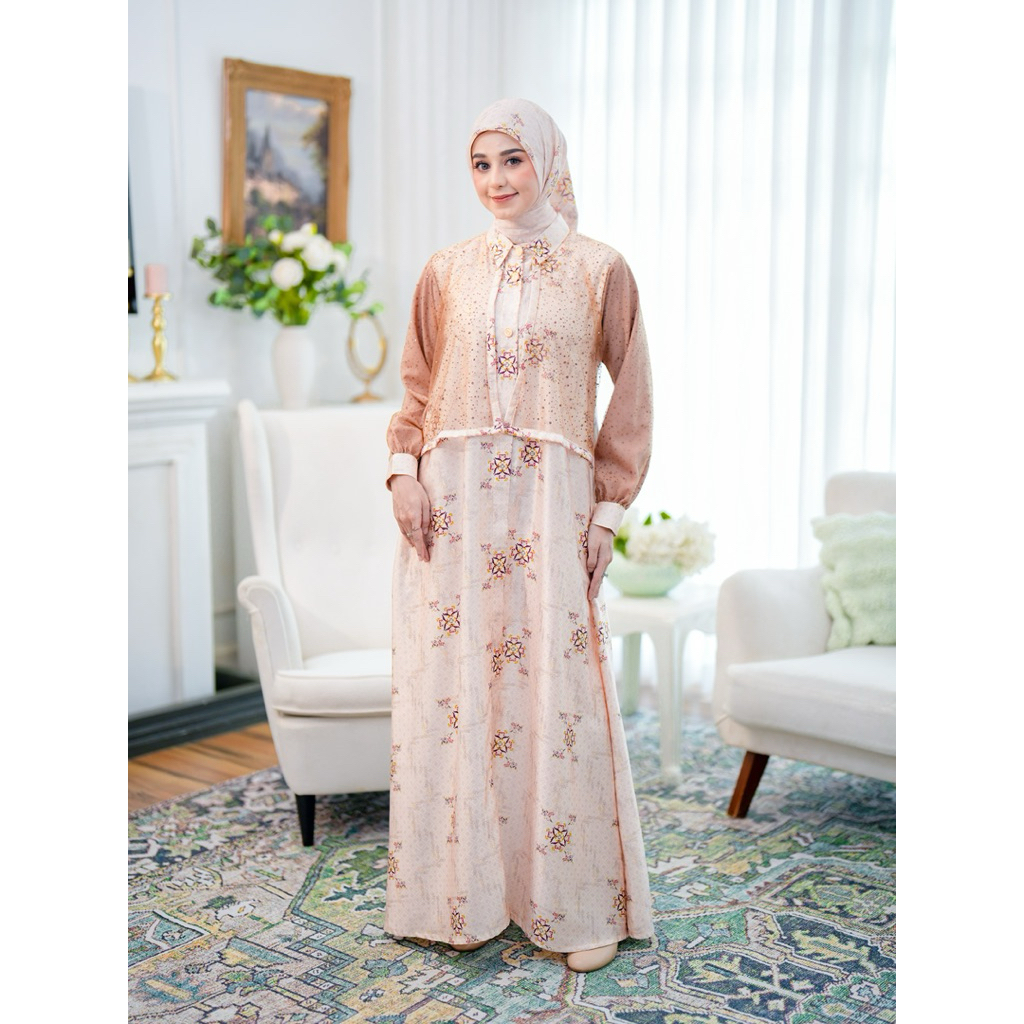 Arinna Malina Series  by Arinna hijab | Gamis Wanita | Gamis terbaru  | Maxmara Premium Mix Tile Sug