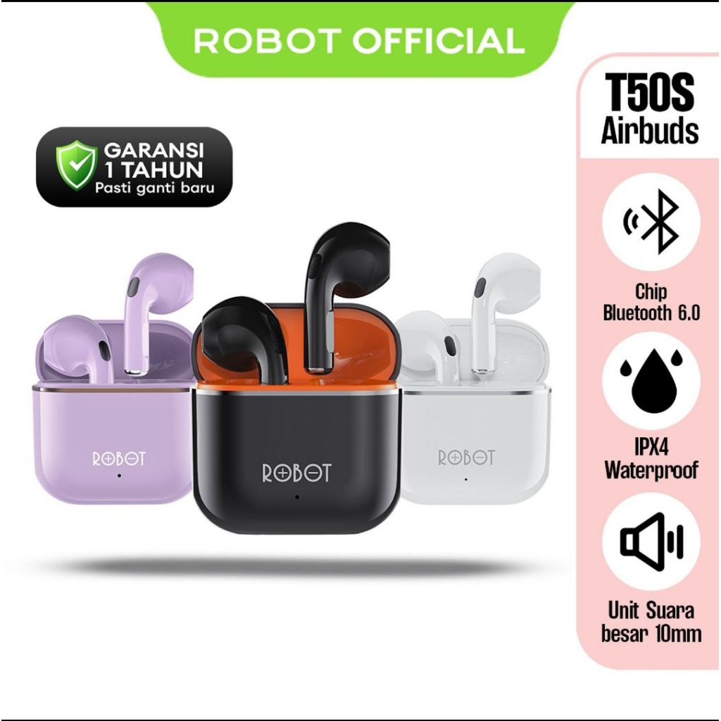 Robot Wireless Earphone Airbuds T50S