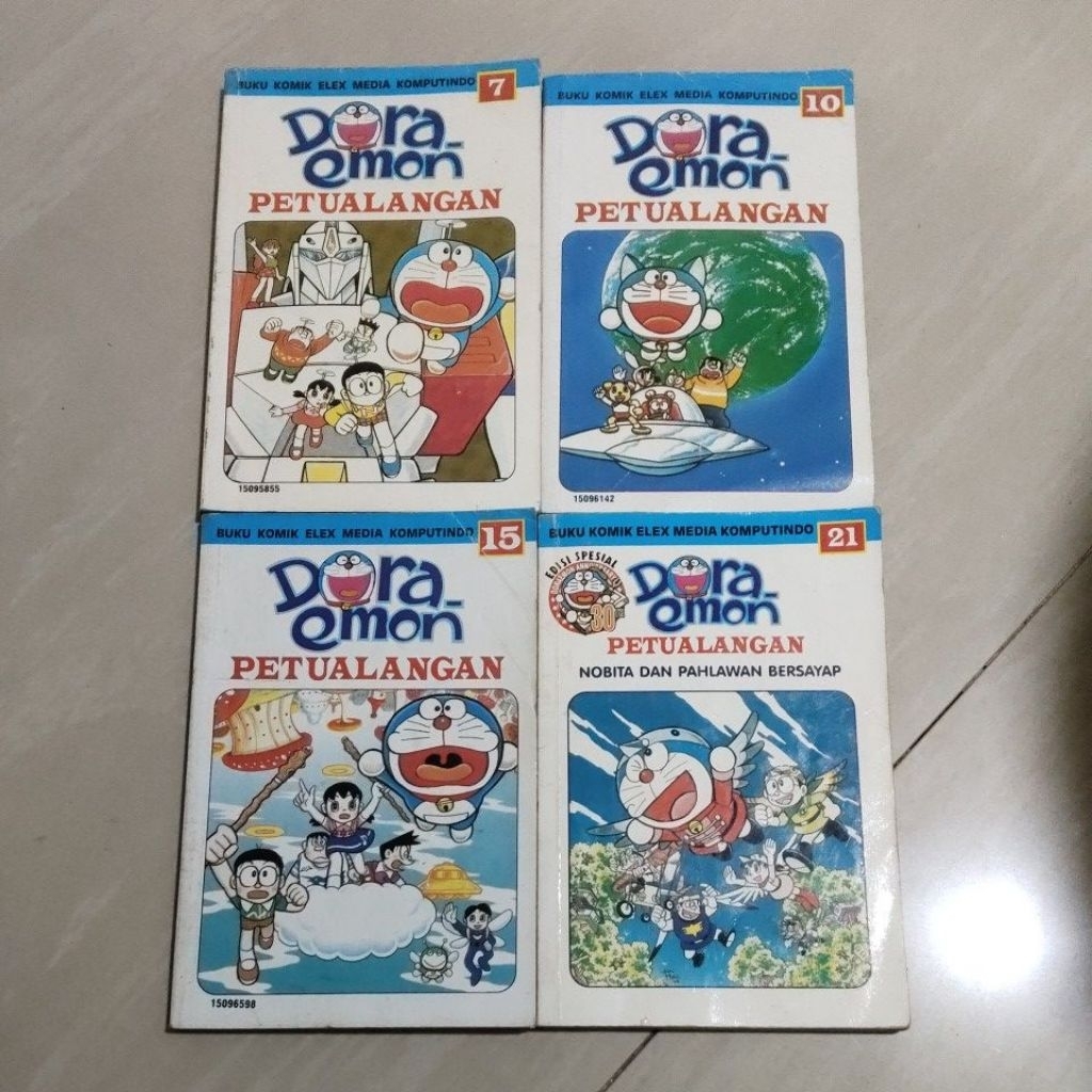 4 KOMIK ORI KOMIK DORAEMON PETUALANGAN NO 7.10.15.21. PENERBIT ELEX MEDIA KOMPUTINDO