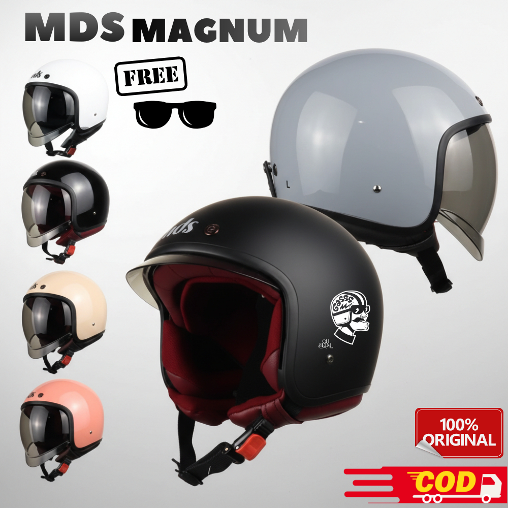Helm Bogo Mds Magnum All Varian | Retro Bogo Premium Motorcycle SNI