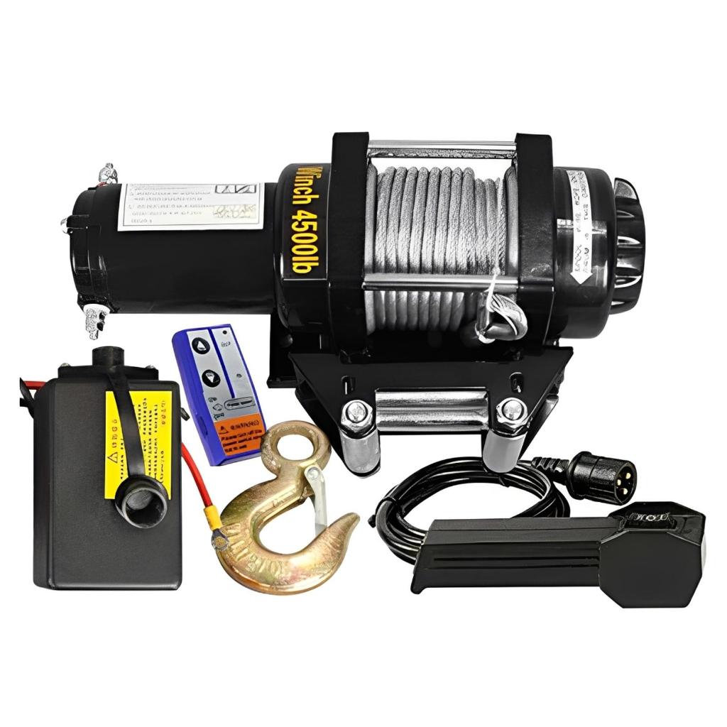 4500 lbs Electric Winch 24V Manual + Remote for UTV & Small 4x4 Vehicles / Winch Derek UTV Kendaraan