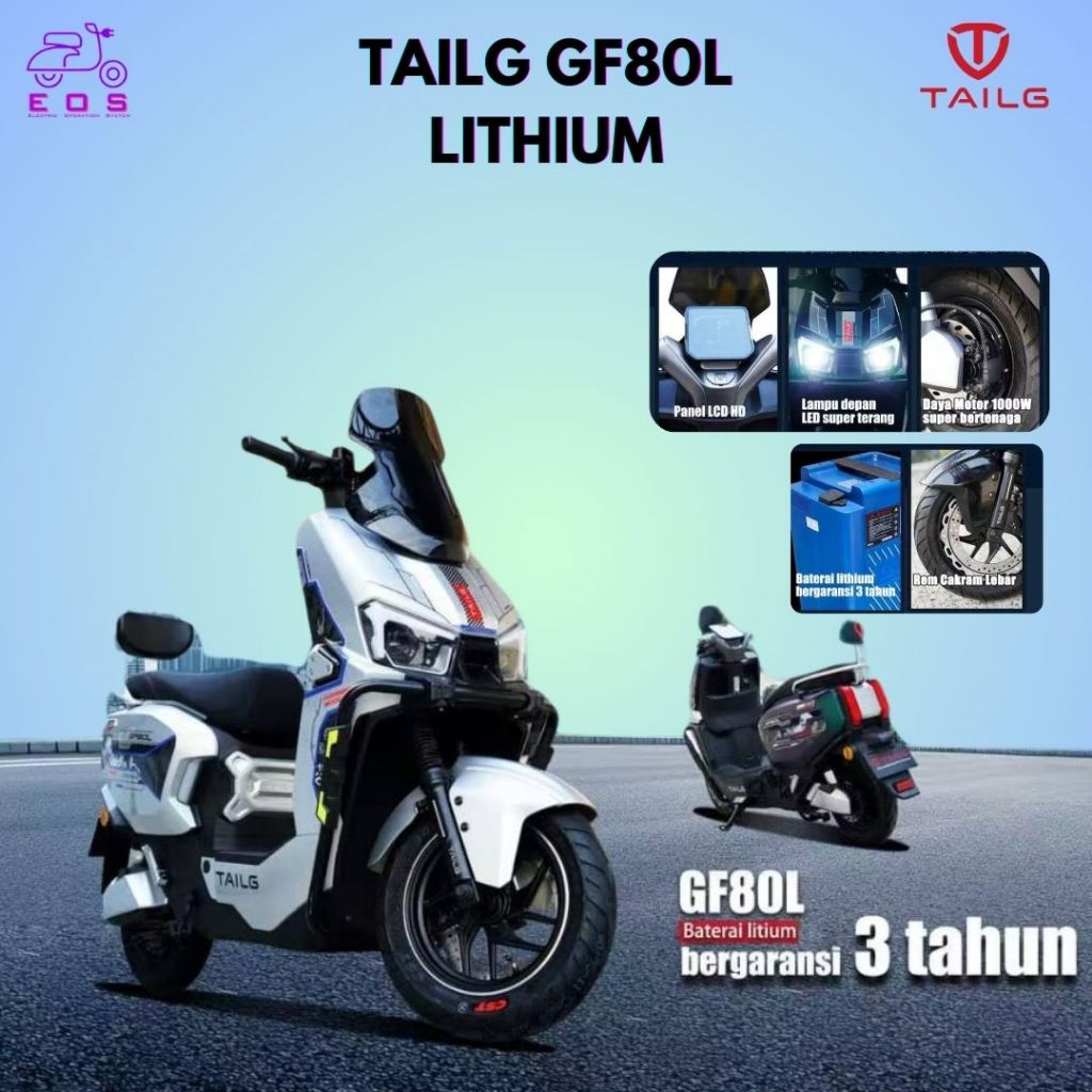 NEW ARRIVAL TAILG GF80L LITHIUM JARAK TEMPUH 60KM -   POWER 1000 WATT