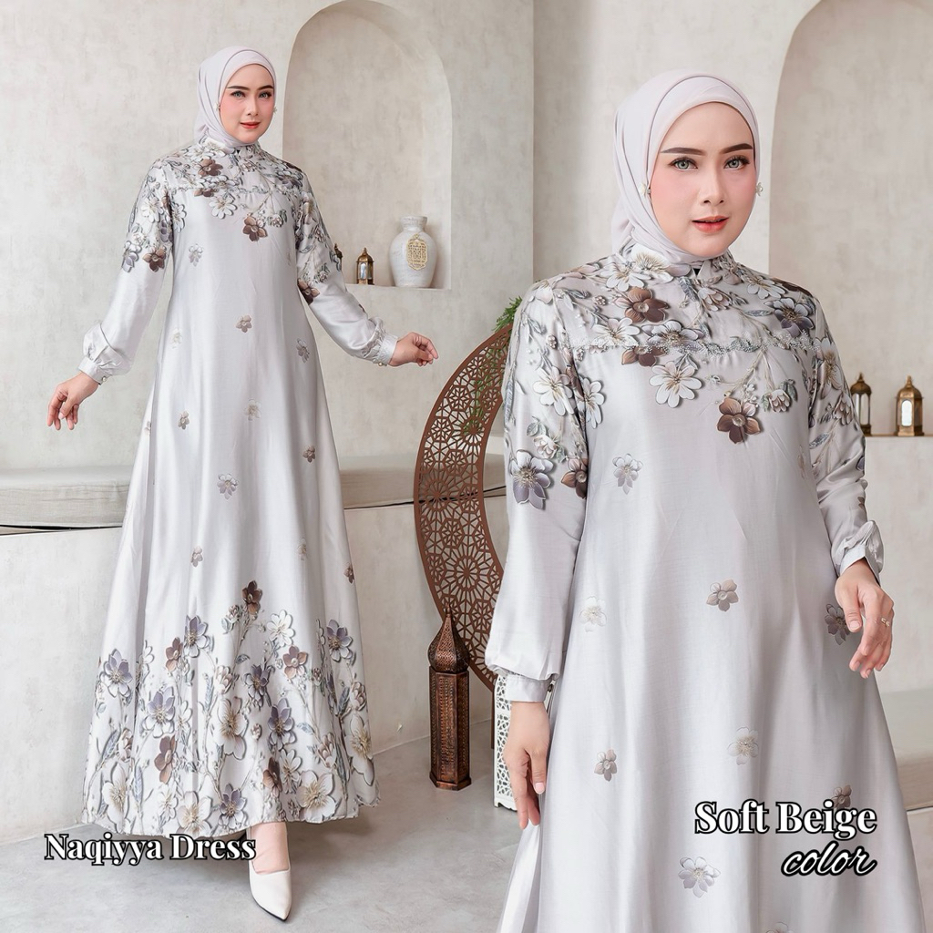 AM - NAQIYYA DRESS Armani Sultan Silk / Gamis Silk Sutra Premium / Gamis Pesta Mewah Favorite / Gami