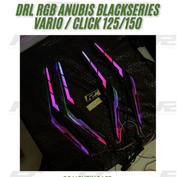 DRL ALIS  RGB ANUBIS BLACKSERIES VARIO CLICK 125/150 DRL ALIS AKRILIK BERMOTIF RGB BLACKSERIES